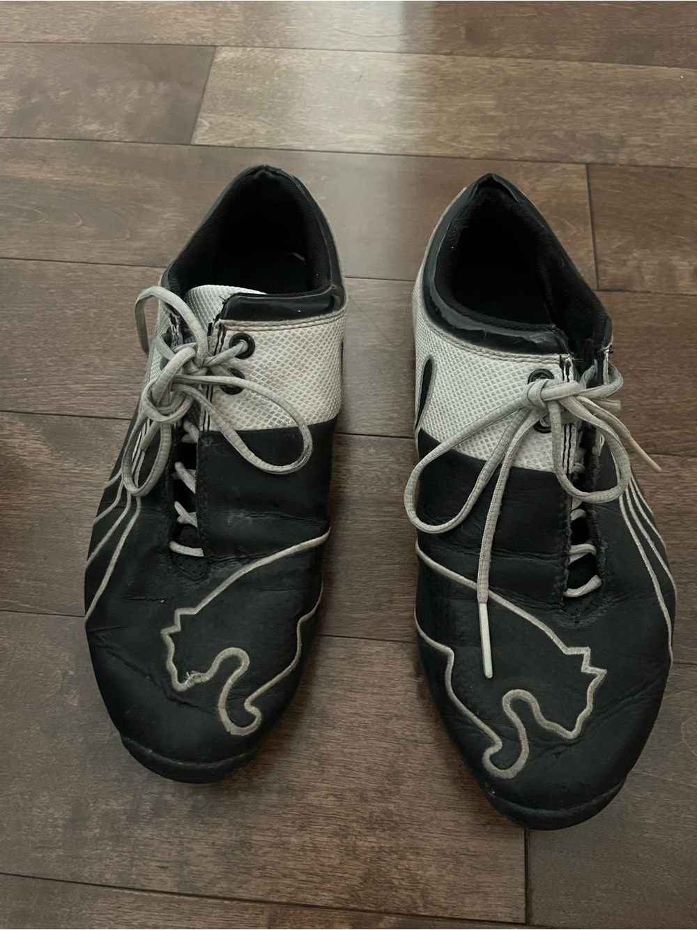 Puma Black and White Lace-Up Women's Sneakers